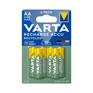 Baterii reincarcabile VARTA AA, 2100 mAh, 6 bucati, din material reciclat - Img 2
