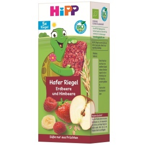 Batoane de Ovaz HiPP cu Gust de Capsuni si Zmeura, 40 buc, Bio, 5x20g - Img 4