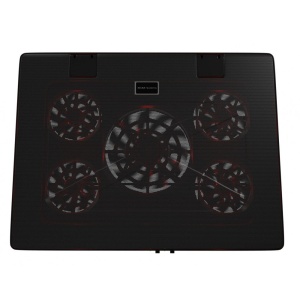Baza de racire pentru laptopuri de gaming Mars Gaming MNBC2, 17.3 inch, 5 ventilatoare silentioase, LED rosu - Img 7