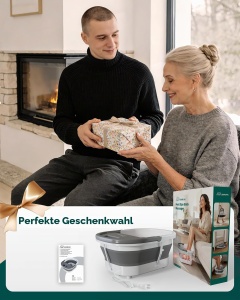 Bazin de picioare Snailax cu incalzire, masaj vibrational si design pliabil - Img 9