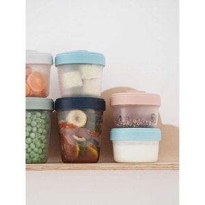 BEABA, Set de 6 recipiente de depozitare, clema, recipiente stivuibile, 100% etanse, congelare, lapte matern, 2 x 90 ml + 4 x 150 ml - Img 3