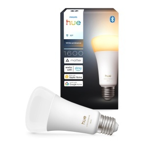 Bec inteligent Philips Hue White Ambiance, E27, 11.8W, 1600 lumeni, lumina reglabila
