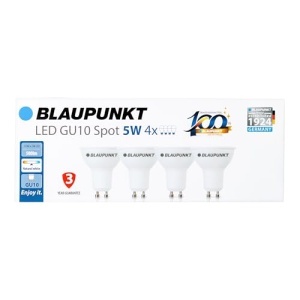 Bec LED Blaupunkt GU10 5W Lumina Naturala 4000K Pachet 4 Bucati Economie Energie - Img 2