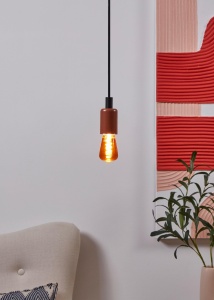 Bec LED decorativ dimmabil EGLO E27, design vintage, 4W, lumina calda, sticla cupru - Img 4