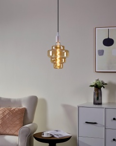 Bec LED decorativ EGLO XXL E27, 4W, lumina calda 2000K, dimmabil, Amber - Img 3