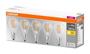 Bec LED Osram E14 4W Lumina Calda 2700K Echivalent 40W Transparent - Img 6