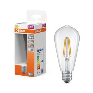 Bec LED Osram Filament Edison 5,9W, 4000K Lumina Rece, E27, 806 lm