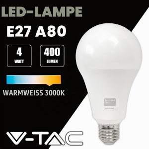 Bec LED V-TAC A80 20W (150W echivalent) 2452 Lumen 3000K - Img 5