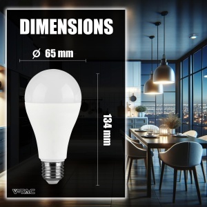 Bec LED V-TAC E27 17W (echivalent 110W) - 2 bucati, 1710 Lumen, Lumina Calda 3000K - Img 6