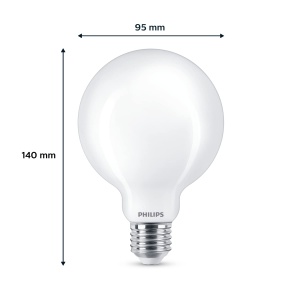 Bec Philips LEDclassic E27, 806 lumeni echivalent cu 60W, alb cald (2.700 Kelvin), mat - Img 3