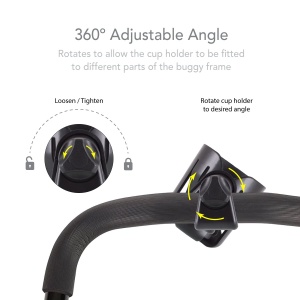 Becher Holder pentru Kinderwagen Universal, Ajustabil, Compatibil cu Majoritatea Flacoanelor - Img 4