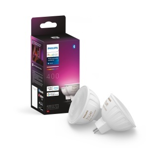Becuri LED inteligente Philips Hue MR16 White Color Ambiance, 2 buc, lumina reglabila, 16 milioane de culori