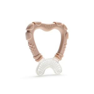 Beisser pentru dentitie Nuvita 7006, 4 luni, culoare roz pastel