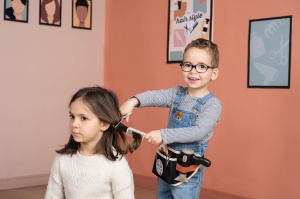 Belt Frizerie Smoby My Hair Style cu uscator de par, 8 Accesorii, Adjustable - Img 5