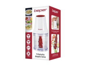 BEPER P102ROB010 Tocator cu lama dubla, 400W, recipient din plastic de 500 ml, lame din otel inoxidabil pentru zdrobire uniforma, sistem de siguranta si picioare antiderapante, sursa de alimentare cu fir, W - Img 7