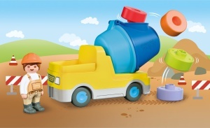 Betoniera PLAYMOBIL JUNIOR 72083 cu Tromela Detasabila si 4 Stekuri Colorate - Img 2