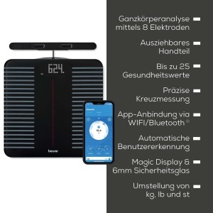 Beurer BF 990 Cantar Diagnostic cu Handsensori si 8 Electrozi Conectivitate WiFiBluetooth - Img 7