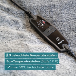 Beurer HD 75 Nordic Grey Heizdecke 180x130 cm Material Recycled 6 Temperaturi - Img 6
