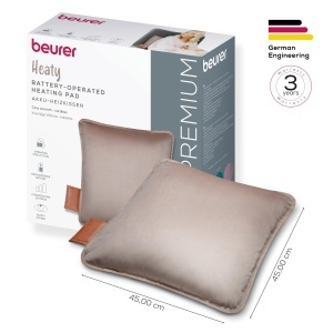 Beurer HK 77 Heaty Perna Electrica Fara Fir 3 Trepte de Temperatura Material Catifelat Smokey-Taupe - Img 8