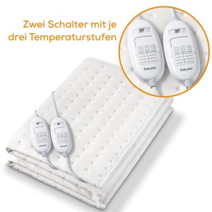 Beurer TS 26 Patura electrica XXL 150x140 cm zone de temperatura separate lavabila - Img 3