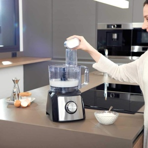 BLACK+DECKER BXFPA1200E - Robot de bucatarie, 1.200W, recipient 1.5l, 2 setari de viteza/functie turbo, 8 accesorii, anti-amprenta, lame si discuri din otel inoxidabil, fara BPA - Img 3