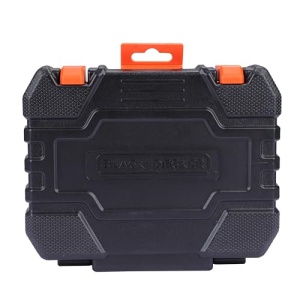 Black+Decker Set de burghie si surubelnite A7188 (50 de bucati, burghiu metalic din titan 1,5-6 mm, burghiu pentru zidarie 4-10 mm si burghiu pentru lemn 3-7 mm, capete de surubelnita, chei, suport pentru burghie magnetica, surubelnita), negru, 20 x 17 - Img 13
