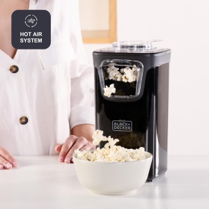 BLACKDECKER BXPC1100E Masina de popcorn 1100W Tehnologie cu aer cald Capacitate mare - Img 6