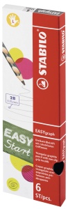 Bleistift ergonomic STABILO EASYgraph pentru stangaci, 5 culori, HB2B - Img 8