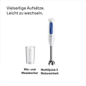 Blender Braun MultiQuick 3 MQ30001M, 900W, Alb, cu 600ml Becher - Img 7