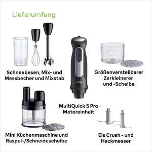 Blender Braun MultiQuick 5 Pro 1000W cu Mini-Cuptor Negru - Img 7