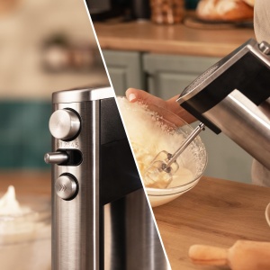 Blender de mana Cecotec PowerTwist 500 din otel. 500 W, 5 viteze plus functie turbo, 3 accesorii: tel, carlig de amestecare si carlig de aluat, design ergonomic - Img 3