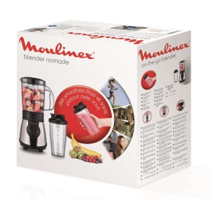Blender Moulinex LM1B1D 300W cu recipient de 750ml si 4 lame din otel inoxidabil - Img 7