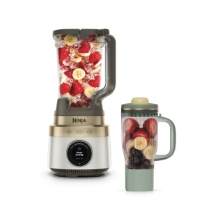 Blender Ninja CrushBOSS 2-in-1, 1200W, capacitate 2,1L, alb si champanie