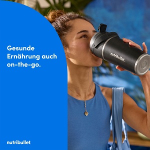 Blender portabil Nutribullet Flip, 590 ml, inox, kabellos, negru - Img 9