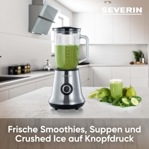 Blender SEVERIN SM 3734 500W 1L Sticla Functie Pulse NegruInox - Img 3