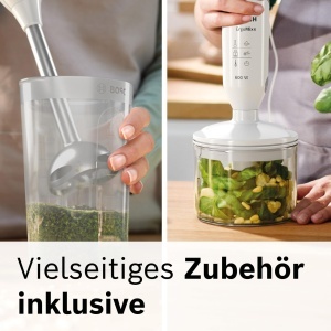 Blender vertical Bosch ErgoMixx MSM66120, 600 W, 12 viteze Turbo, AlbGri - Img 7