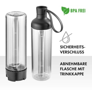 Blender ZWILLING 1002476 300W 600ml Negru cu Sticla To-Go - Img 4