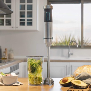 Blenderul de mana Cecotec Power TitanBlack 1500 XL Cream 1500 W tehnologie CrossBlades cu lame cu 4 lame cu acoperire din titan negru baza XL extra-lu - Img 2
