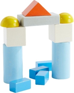 Blocuri de Constructie HABA 85 Piese Colorate cu Sac de Bumbac - Jucarie Educativa - Img 4