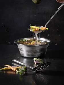 Bol conic ROSLE din inox 1810, 27 cm, 3.5 l, argintiu - Img 2