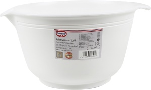 Bol de amestecare Dr. Oetker 3L, anti-alunecare, plastic alb - Img 2
