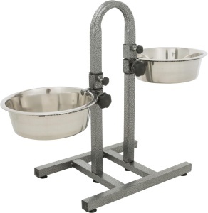 Bol pentru caini Trixie 2497, 2 x 2,8 l, inaltime ajustabila, metal - Img 3