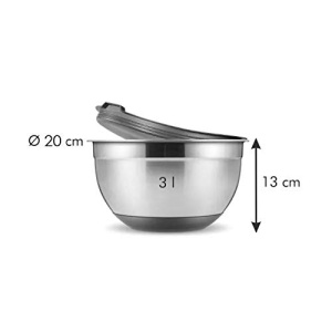 Bol Tescoma GrandCHEF cu capac, 20 cm, 3.0 l, inox si plastic - Img 4