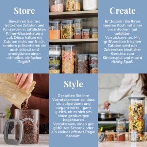 Borcan de depozitare Kilner FRESH STORAGE 1,5 litri, sticla borosilicata, cuadratic - Img 7