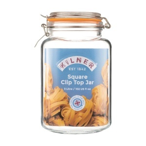Borcan de sticla cu capac Kilner, 1,5 L, design patrat, etans - Img 7