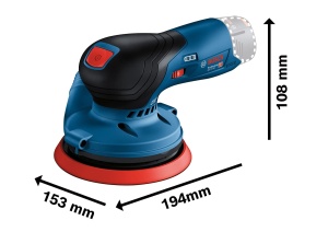 Bosch Professional 12V System Slefuitor orbital aleatoriu fara fir GEX 12V-125 (incl. talpa de slefuire (125mm), 1x smirghel, sac de praf, fara baterie/incarcator) - Img 3