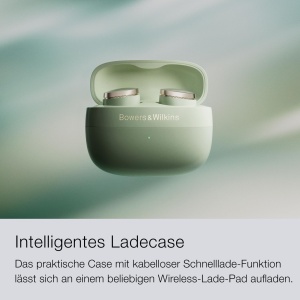 Bowers & Wilkins Pi8 Casti fara fir cu anulare activa a zgomotului, Bluetooth, AptX, Carcasa de incarcare audio fara fir - Verde jad - Img 9