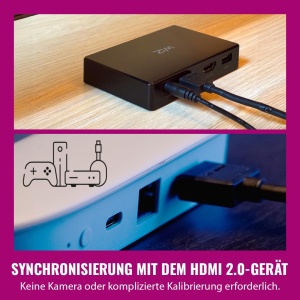 Boxa HDMI WiZ cu iluminare TV - Sincronizare in timp real, RGBIC, 75-85 - Img 5