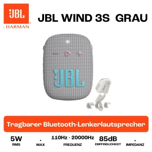Boxa portabila JBL Wind 3S - IP67, Bluetooth 5.0, 5W RMS, gri - Img 7