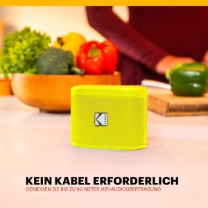 Boxa portabila Kodak Soundbrix Galben 5W Conectare pana la 100 boxe - Img 4